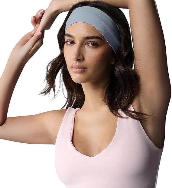 Spor Saç Bantları - Elastik Kaymaz İnce Saç Ter Kafa Bandı Bandana, Kadın & Erkek Koşu Fitness Yoga Pilates Makyaj Yüz Yıkama Atletik Egzersiz Saç Bandı