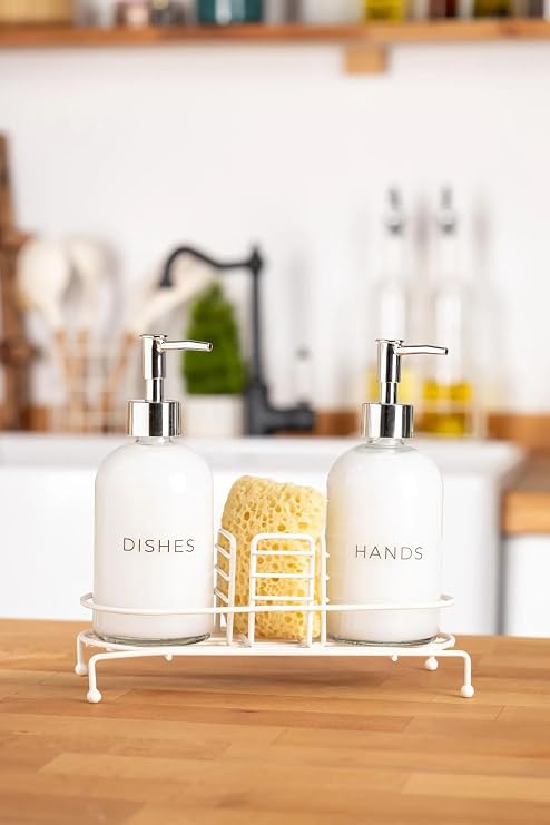 Mayaglory Novy Standlı 2'li Sıvı Sabunluk (White)