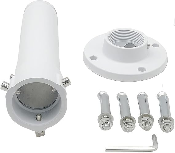10" 25cm CCTV Security Camera Ceiling Mount Bracket, Surveillance Ceiling Mounting Bracket Aluminum Alloy Compatible with Hik Dahua High-Speed CCTV PTZ Dome Cameras