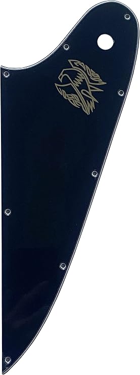 For Gibson Firebird Gold Logo Guitar Pickguard (3 Ply Black)