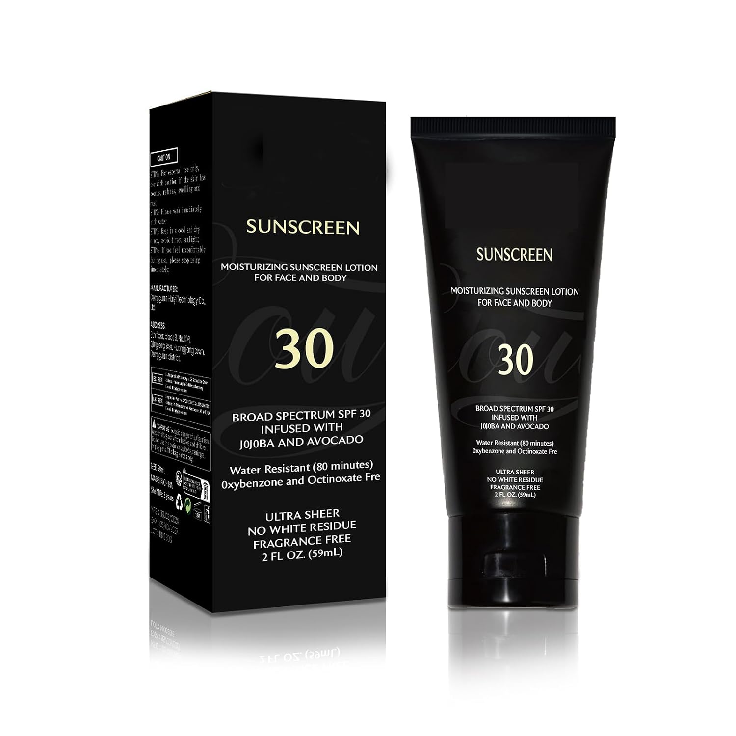 Black Girl Sunscreen - SPF 30 Moisturizing Face & Body Lotion with No White Cast