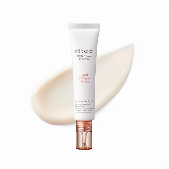mixsoon PDRN Collagen Eye Serum - Revived Under Eye Serum with Gentle, Smooth Formula for Sensitive Under Eye Skin 20ml / 0.68 fl.oz. Korean Glass Skin Care