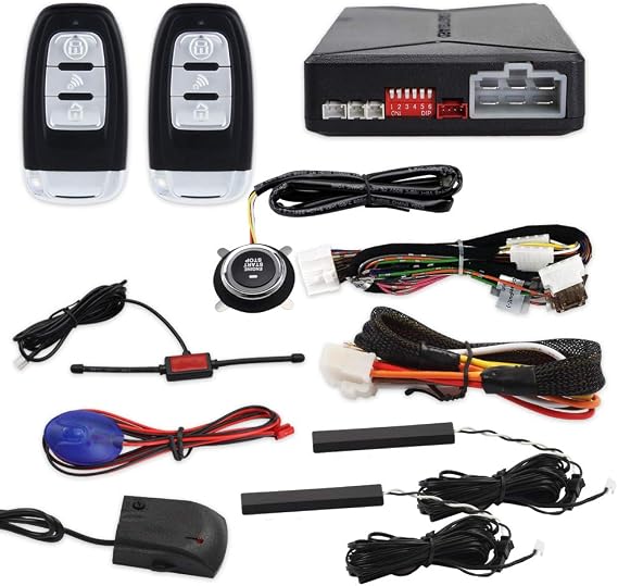EASYGUARD EC010 PKE car Burglar Alarm with keyless go Remote Starter Passive keyless Entry Proximity Unlock DC12V