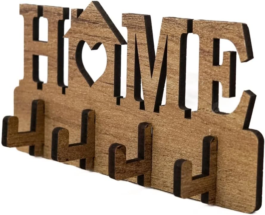 Home Wooden Wall Decor Key Hanger Decorative Key Hanger Gift (17x9cm)