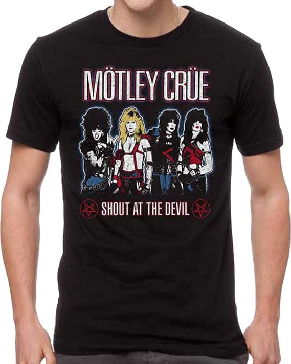 Motley Crue Men's Shout at The Devil T-Shirt Black (Large)