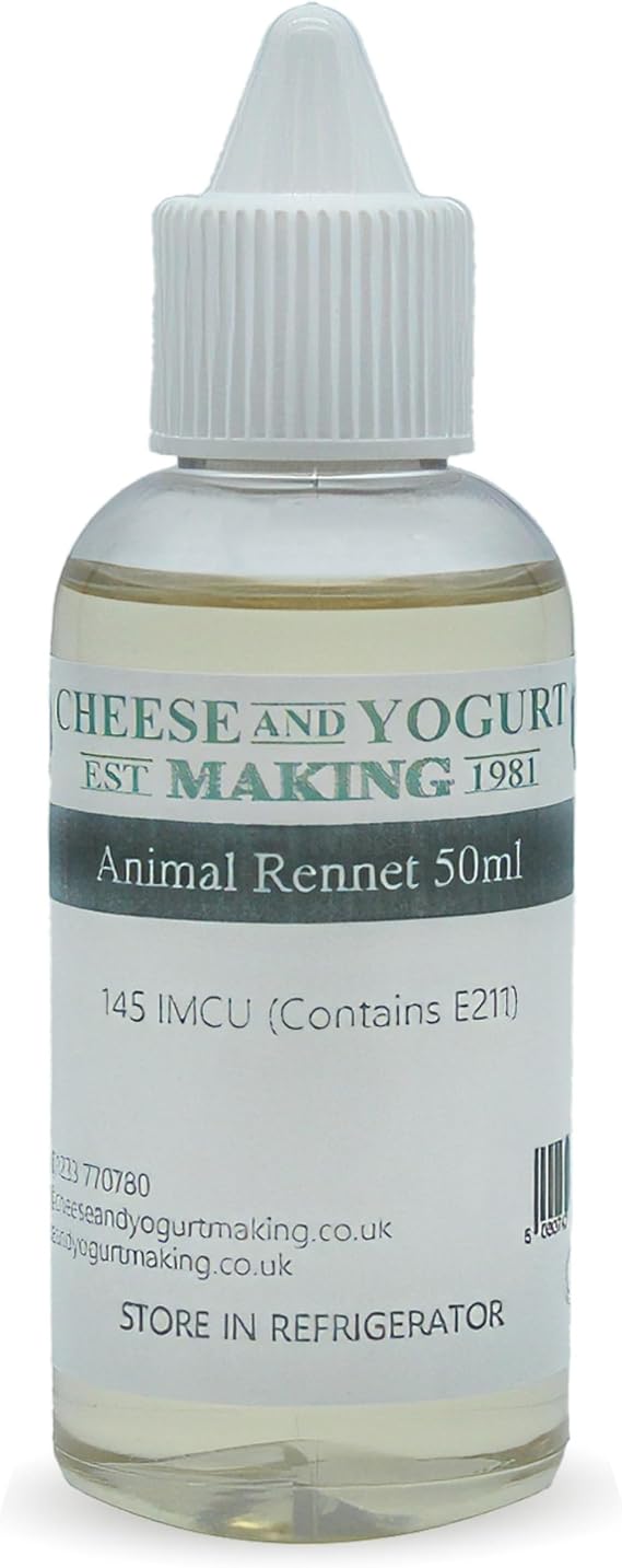 Liquid Animal Rennet - 50ml – Natural Animal Rennet for Cheesemaking | GM-Free | Traditional European Cheese Making Ingredient with Dropper – All Cheese Types
