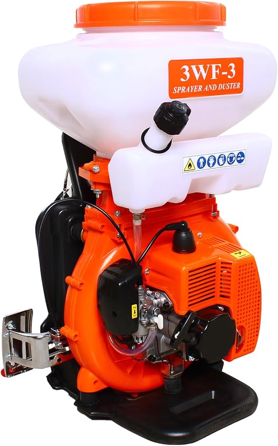 Agricultural Mist Duster Sprayer, 3WF-3 Gasoline Powered Backpack Sprayer Blower Sprayer Machine with 14L Tank,7500r/min Used in Vegetable Sheds, Orchards, Gardens