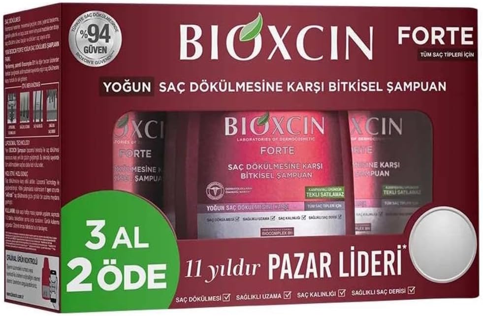 Bioxcin Forte Şampuan 3 Al 2 Öde Tüm Saçlar, 1358