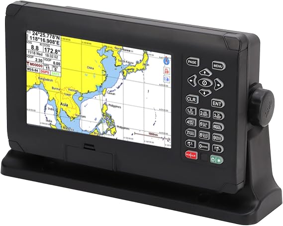 8in High Accuracy Chartplotter GPS BDS Water Proof Keyed Assist With 800x480 TFT LCD Display, IP65 ABS Material, 50000 Waypoints Storage For Marine