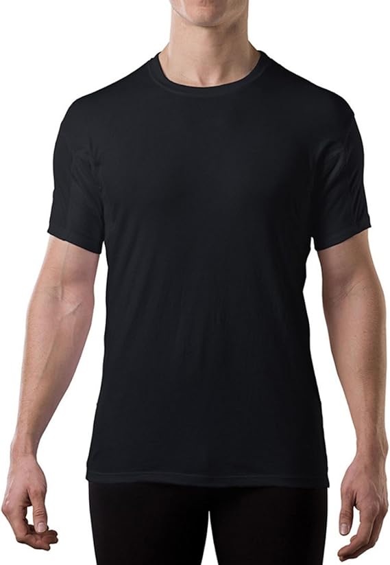 THOMPSON TEE Men's Sweatproof Undershirt - Cotton Crew Neck - Original Fit - with Sweat Pads