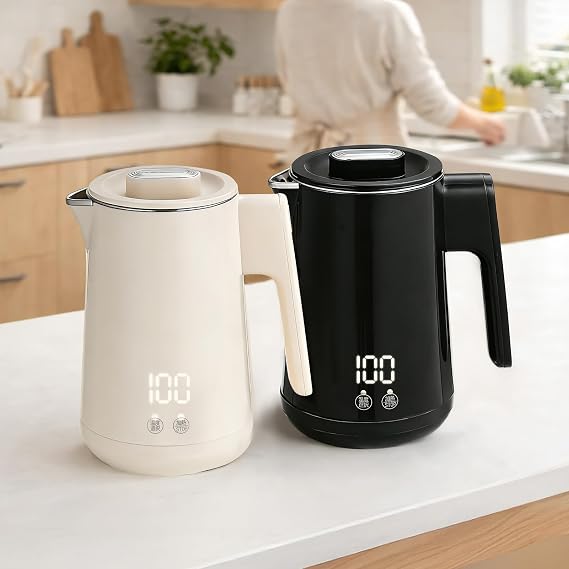 Takumi Plate Electric Kettle, 2.8 gal 0.8 L Heat Retention Function, 6 Levels of Temperature Adjustment, Empty Firing Prevention, Removable Lid, Stainless Steel, Double Layer, Simple, Living Alone