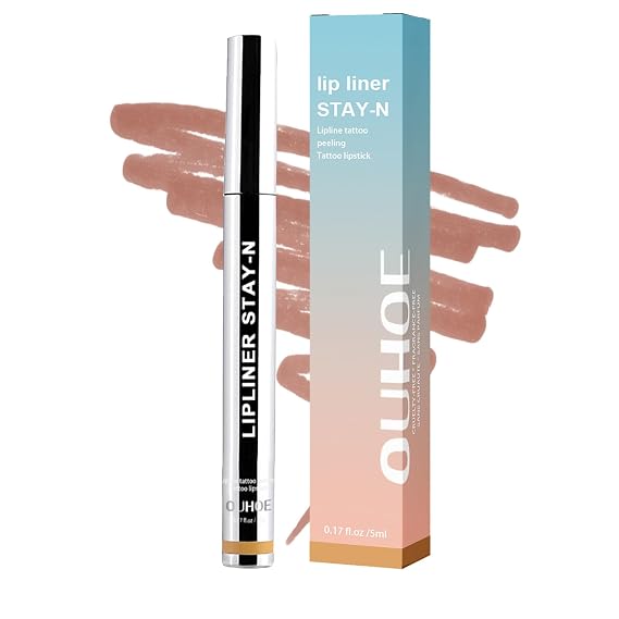 Lip Stain Peel off, Lip Stain Peel off Long Lasting, Waterproof & Transfer-Proof Natural Matte Finish Peel off Makeup, Infused with Vitamin E & Hyaluronic Acid (Light Brown)