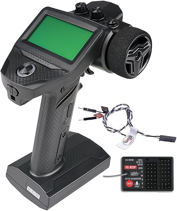 DTXMX Flysky FS-G7P+ Transmitter and FS-R11P Receiver 10CH for RC Car Boat