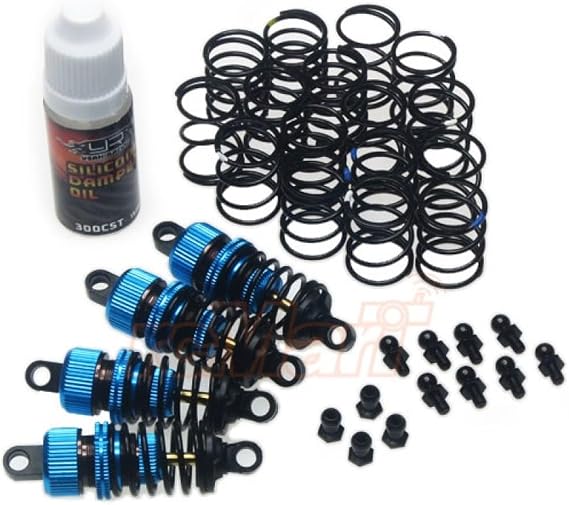 Yeah Racing Shock-Gear 50mm Damper Set for 1/10 RC Touring M-Chassis Car Blue #DSG-0050BU