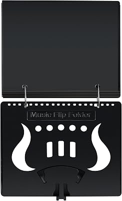 Amylove Music Flip Folder Marching Band Plastic Flip Folder with 20 Windows 40 Pcs Sheets