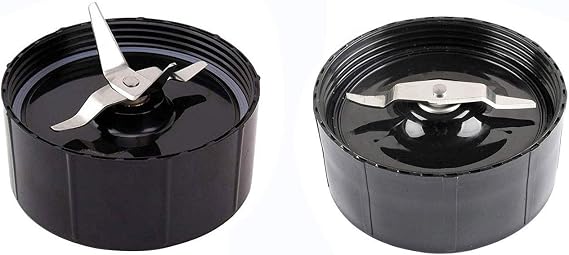 Replacement Cross and Flat Blades Kit compatible with Magic Bullet Blender Juicer Mixerm 250W MB1001/MB 1001B/MBR-1701 /MBR-1702 /MBR-1101 /MB-BX1770-02/MBR (2Pack, 1 Crossblade+1 flat blade)