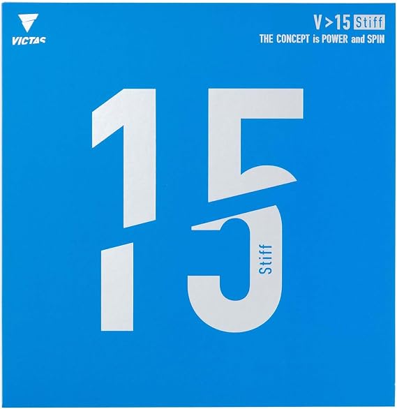 Victoras 020521 Table Tennis Rubber V>15 Stiff Stiff High Energy Tension Soft Back Red/Black