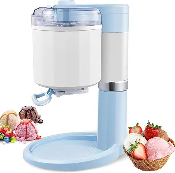 Automatic Desktop Ice Cream Maker - Portable Soft Serve & Frozen Yogurt Machine, Mini Fruit & Dairy-Free Ice Cream Maker for Homemade Healthy Treats