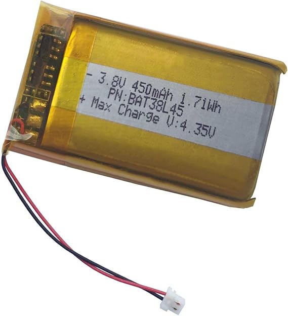 AOLIKES 450mAh 3.8V Rechargeable Lipo Battery Replacement for Jabra Evolve2 65 Series Wireless Headset, Compatible with Original Plug and Play