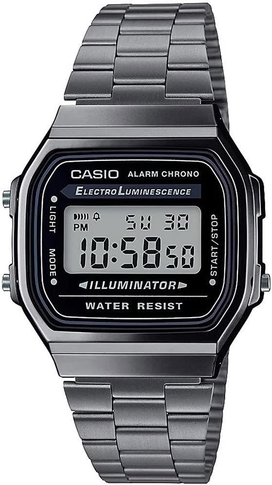 Casio Casual Watch A168WGG-1A, Black, Casual
