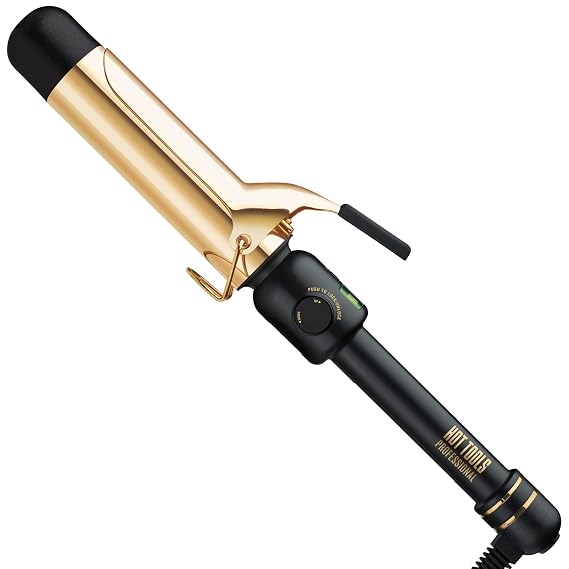 Hot Tools Professional 24K Gold 1.5'' Digital Curling Iron | Long-lasting Curls, Digital Temperature Display, 8 Ft Cord, Dual Voltage