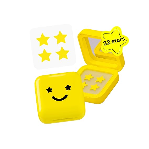 Starface Hydro-Star Yellow Compact + Hydrocolloid Star Pimple Patch, 32 ct