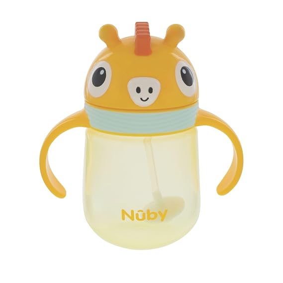 Nuby Clik-it Soft Silicone Straw Trainer Cup - 8 oz