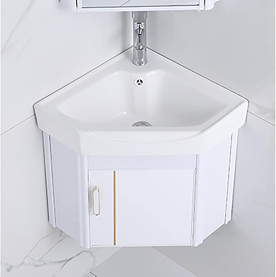 Wall Mount Bathroom Vanities,Bathroom Sink Cabinet,vanity Bathroom Cabinet,Bathroom Vanity Cabinet,Floating Bathroom Sink Cabinet, Vanity Sinks For Bathrooms,Triangular Hanging Basin Washbasin ( Color