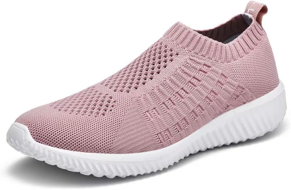 konhill Womens Walking Shoes Slip On Sneakers Breathable Mesh Lightweight Casual Footwear for Daily Commute
