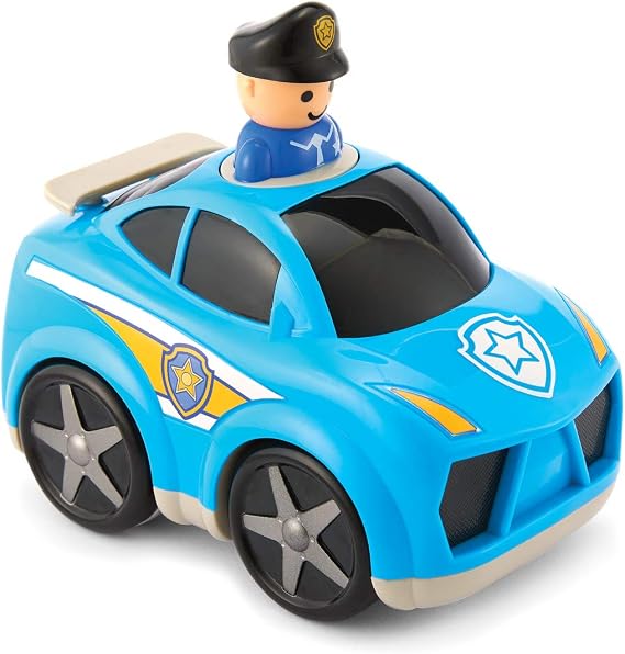 Kidoozie - Press 'N Zoom Police Car - Push and Go Vehicle Toy for Toddlers | Press, release and patrol the playroom - a zippy friction cruiser that turns chase scenes into motor practice, Ages 3+