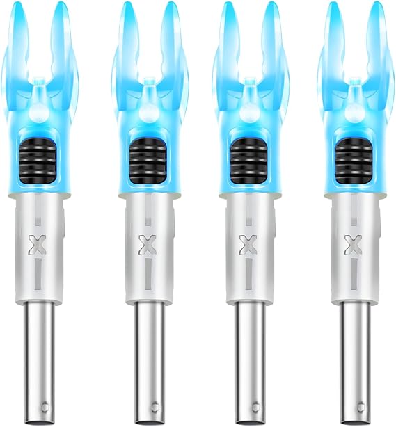 DEEPOWER X Lighted Nocks for Arrows .204/.233/.244/.246 with ON/Off Switch with H, S, GT Bushings