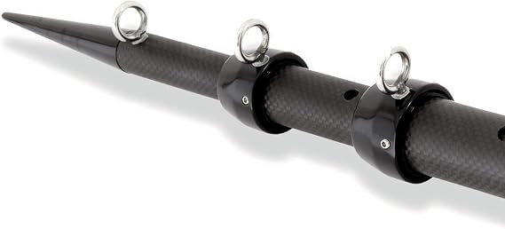 TIGRESS XD 3K Carbon Fiber TELESCOPING Center Outrigger, Outrigger for Use on Sport Fishing Boats Up to 40 Feet