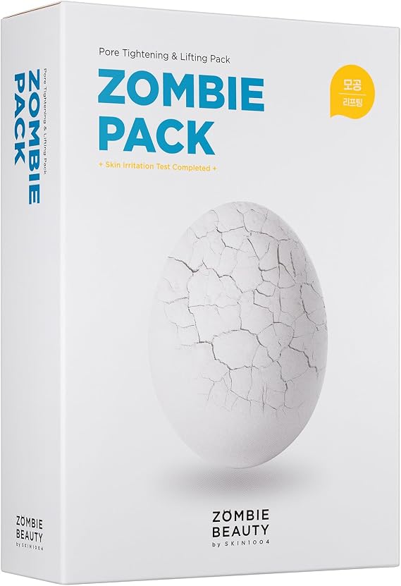 SKIN1004 Zombie Pack (1 Box - 8ea) | Washable Face Mask for Skin Ageing, Fine Lines, Wrinkles, Enlarged Pores, Dryness, Lifting and Hydrating