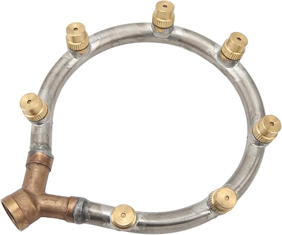 Multi Head Atomizing Nozzles, Multifunctional Atomizing Ring Nozzle Easy with Black Gasket for Garden Spraying (7 Head)