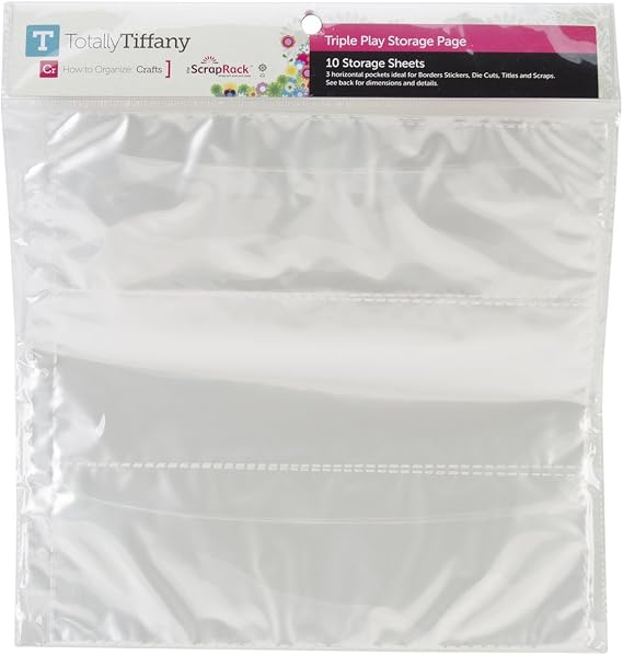 Totally-Tiffany SRSP-P67 Scrap Rack Basic Storage Page, Triple Play, 10-Pack