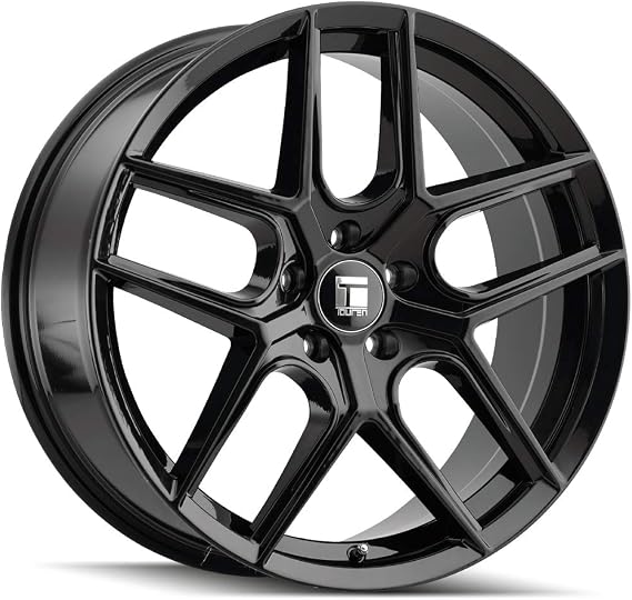 Trailer Wheels TR79 Gloss Black Wheel with Alloy Steel (17 x 8. inches /5 x 5 mm, 35 mm Offset)