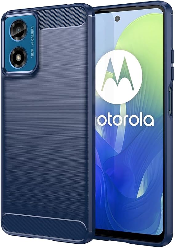 Case for Moto G24 4G/G24 Power/Moto G04/Moto E14/Moto G04S XT2423 Case, Ultra Slim Phone Cover with Shock-Absorption TPU Rubber Protective Cases for Motorola Moto G24 4G Navy Blue