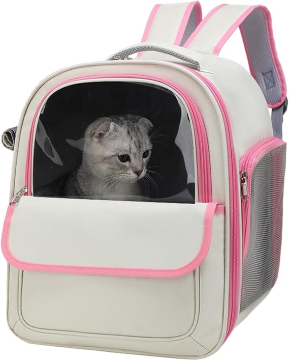 TARAKO Bubble Carrying Bag for Cats,Ventilated Backpack Carrier for Cat and Small Dog | Comfortable Lightweight Spacious Backpack for Small Dogs Cats Travel Hiking Walking