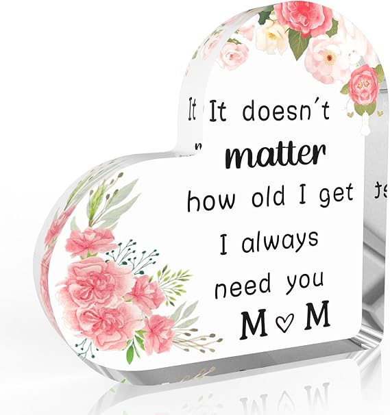 Gifts for Mom - Mothers-Day Mom Christmas Gift,Cool Birthday Gifts for Moms Anniversary Valentine's Birthday Gift Ideas from Daughter Son Mother Present for Moms Office Desk Decor,Acrylic Decor