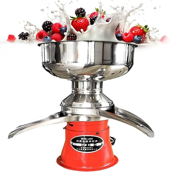 Electric Descremadora De Leche,304 Stainless Steel Cream Separators,50 L/H Output 9500 RPM Goat Milk Separator,Milk Skimmer with 5l Bowl Capacity,for Fresh Goat Cow Milk