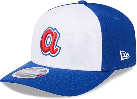 New Era Atlanta Braves MLB Cooperstown Replica 9SEVENTY Baseball Adjustable Snapback Hat Blue
