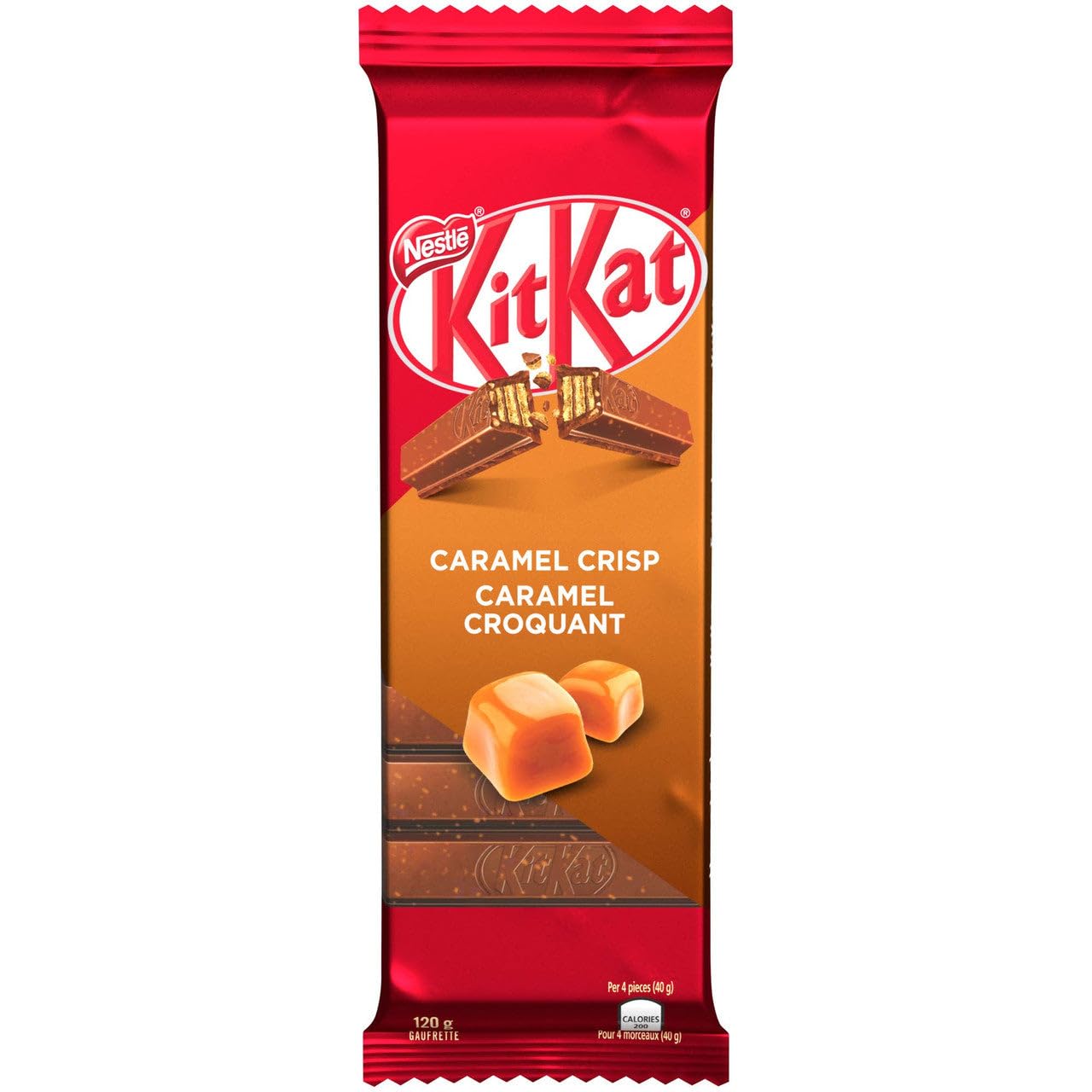 NESTLE Kitkat Caramel Crisp Wafer Bar, 120g4.2 oz., {Imported from Canada