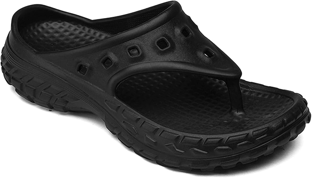 Mens Summer Casual Flip Flops Lightweight Soft Non Slip Beach Pool Sandals Comfortable Wear-Resistant Indoor Outdoor Slippers