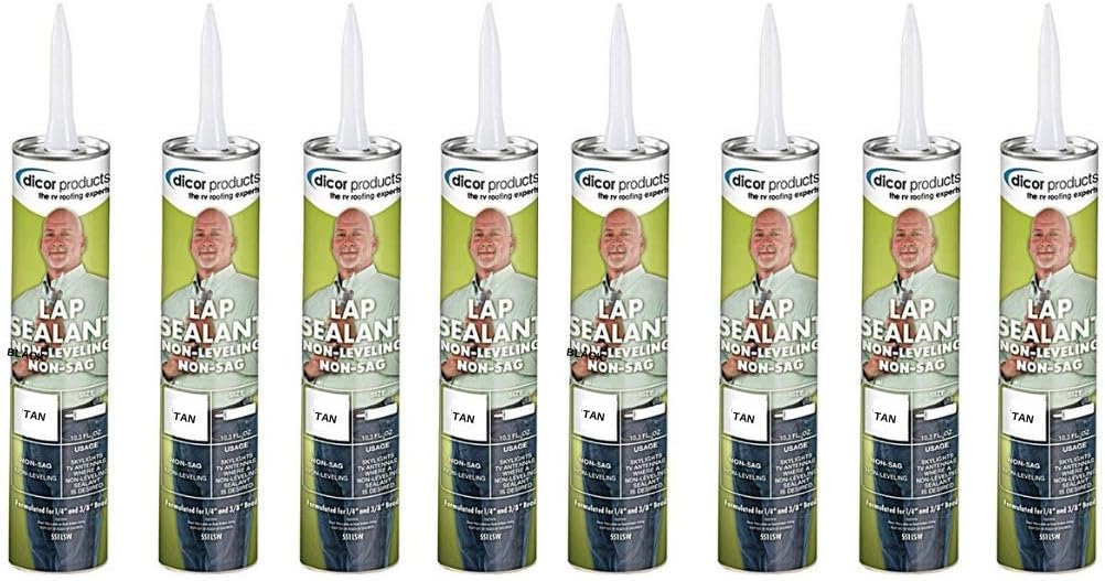 Dicor 551LST-1 Non-Sag, Non-Leveling, Lap Sealant, Tan 8 Pack
