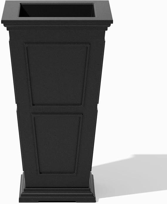 Veradek Brixton Series Planter - Tall Outdoor Planter with Shelf