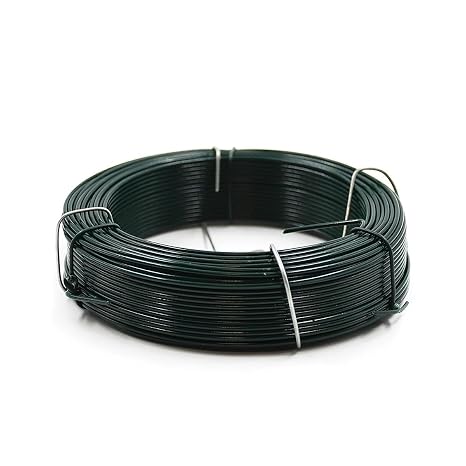 50m Green PVC Coated Garden Wire