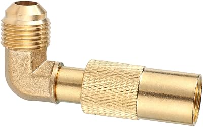 Propane Elbow Adapter for Blackstone, Brass RV Gas Connector 38 Male Low Pressure Tank Conversion Fitting Hose Compatible with Blackstone 17 & 22 Tabletop Grill Griddle Pan Part Replacement