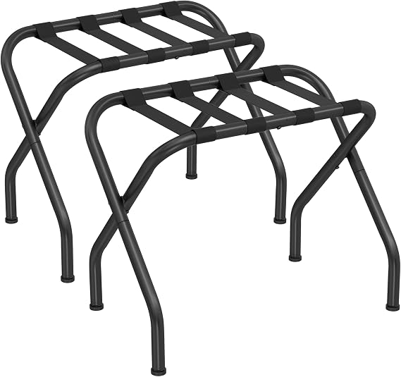 SONGMICS Luggage Rack, Pack of 2, Foldable Steel Frame