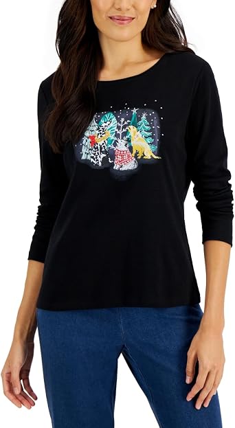 Women's Long-Sleeve Holiday Top