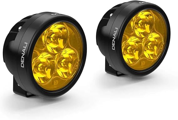 DENALI D3 LED Auxiliary Light Pods with DataDim Technology, Amber, Pair